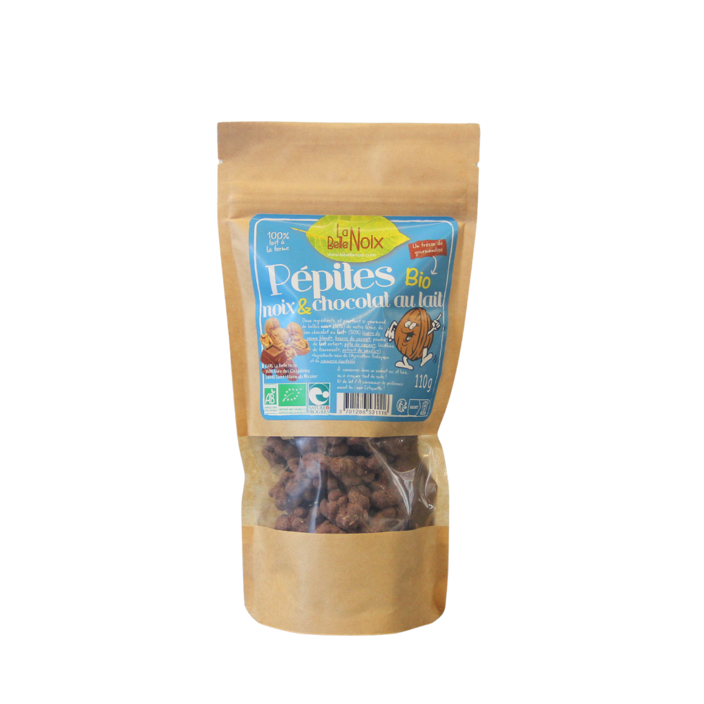 Pépites noix & chocolat au lait bio