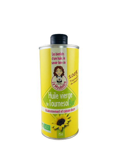 Huile vierge de tournesol bio